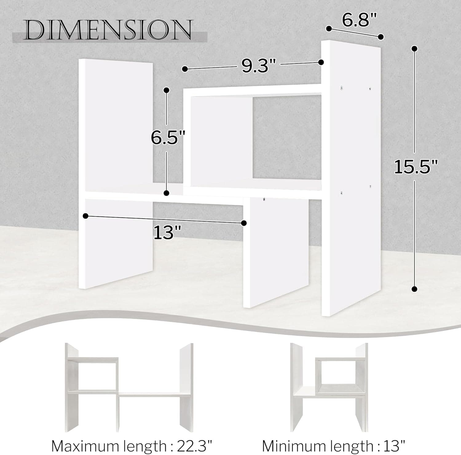 adjustable desk shelf organizer — photo 2 of 4