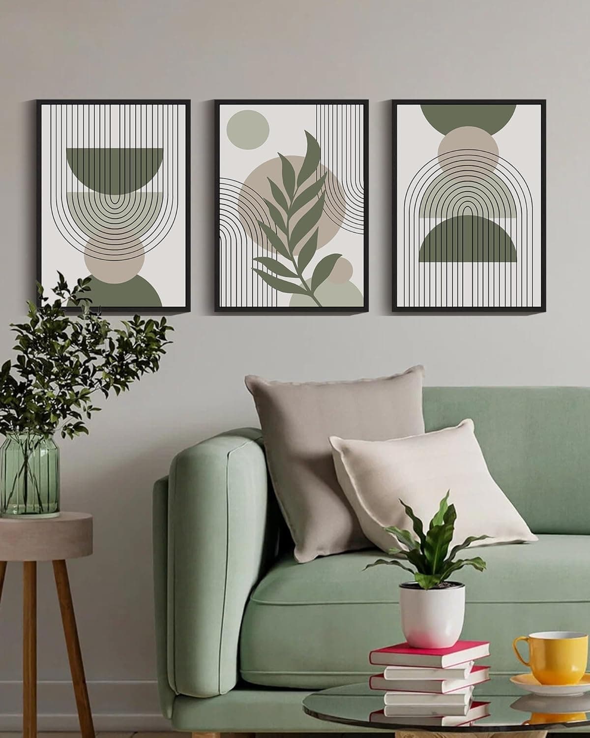 sage boho framed wall art — photo 2 of 4