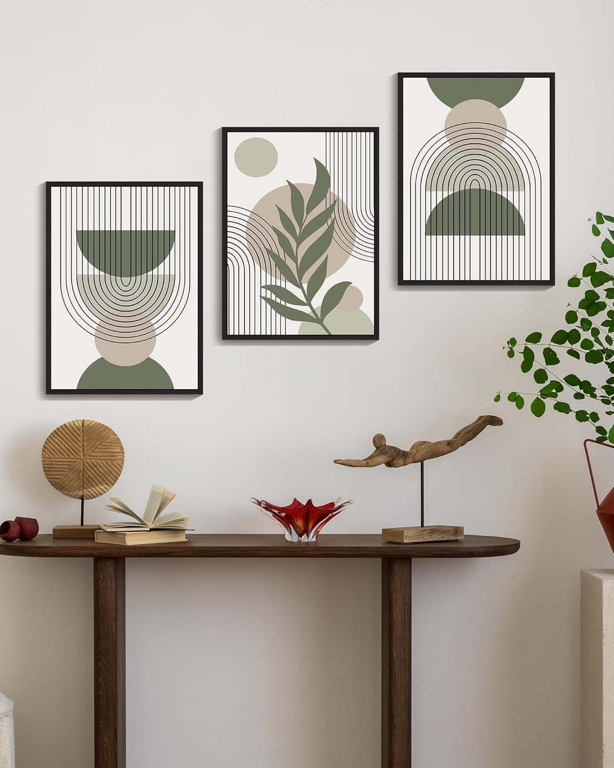 sage boho framed wall art — photo 4 of 4