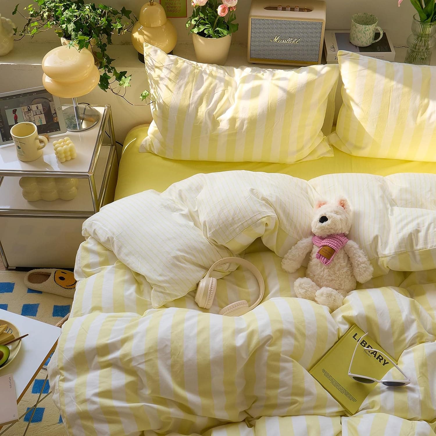 yellow striped duvet set — photo 2 of 4