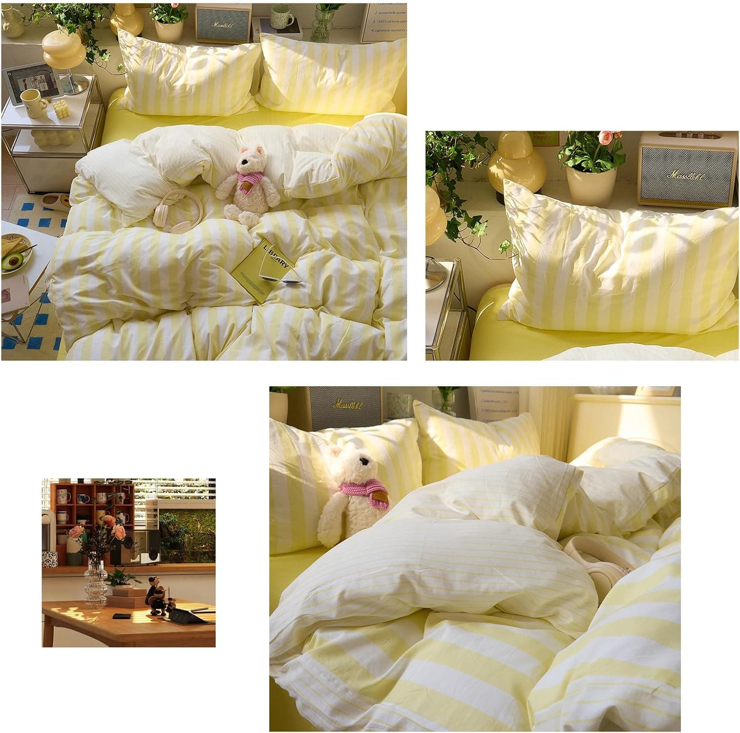 yellow striped duvet set — photo 4 of 4