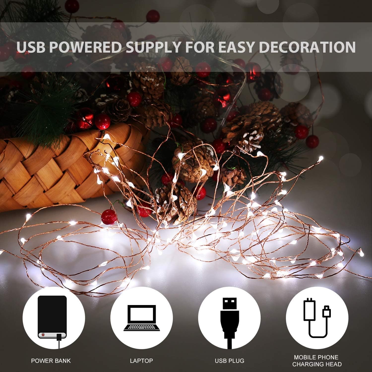 usb fairy string lights — photo 2 of 3