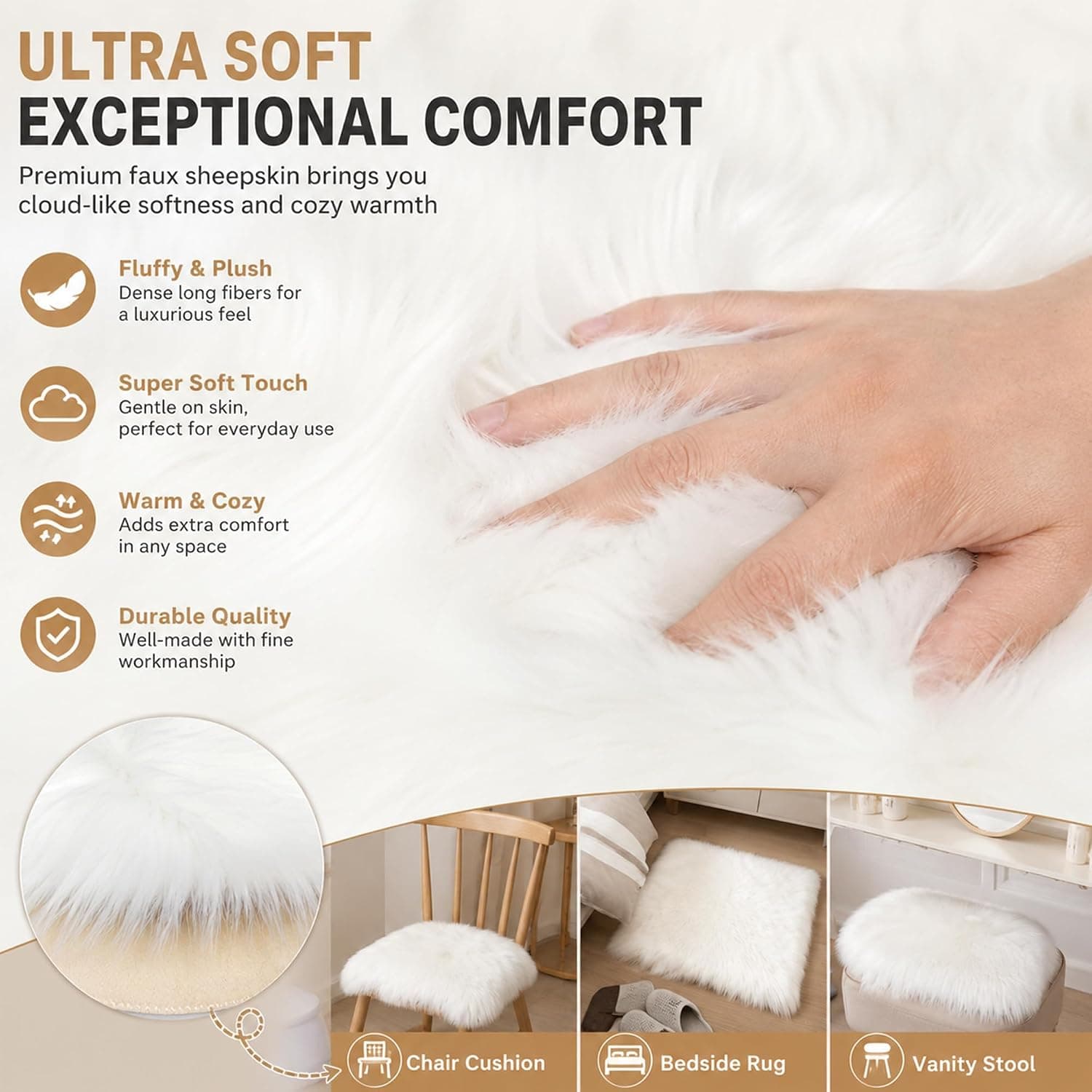 faux sheepskin chair cover — photo 3 of 3