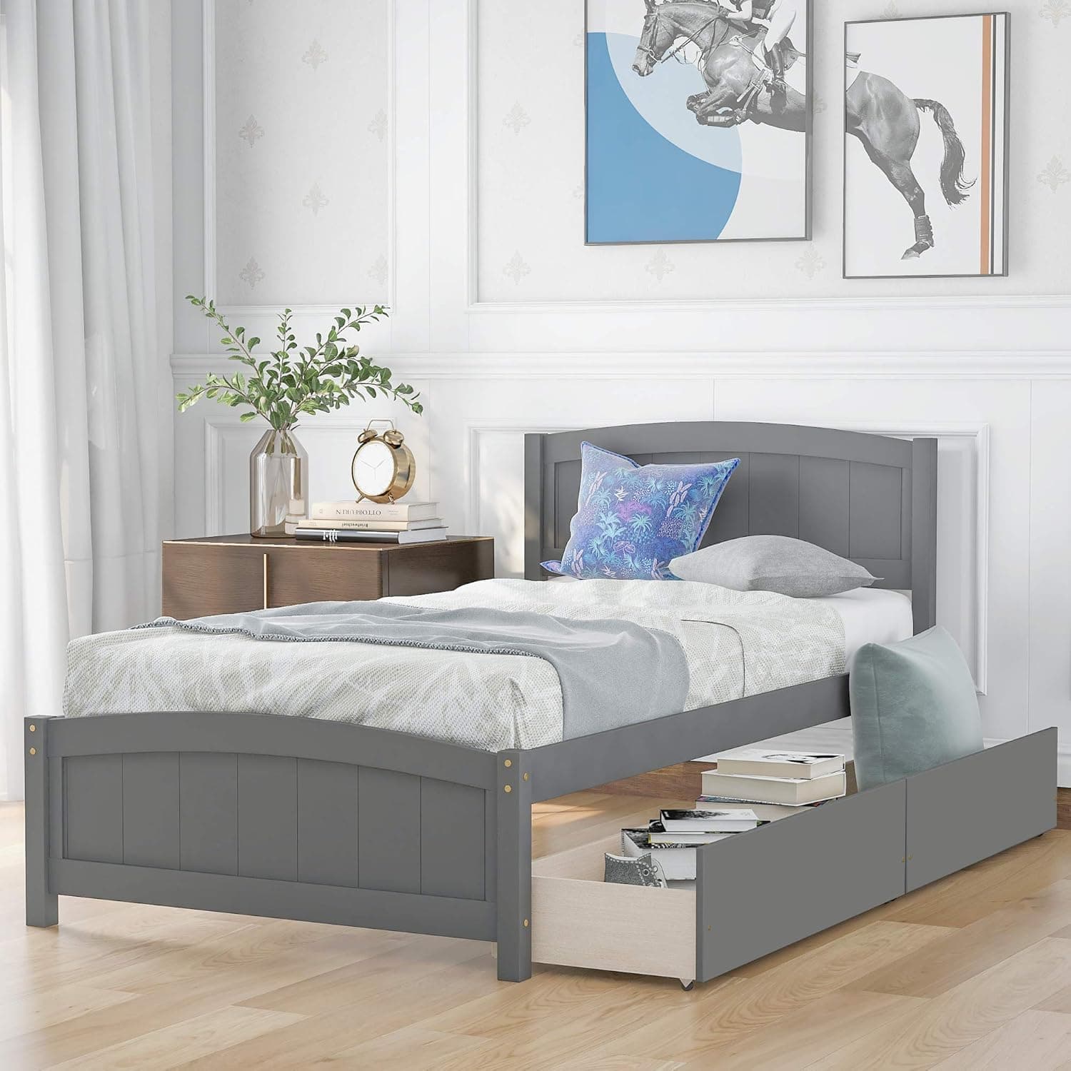 wood platform bed frame — photo 1 of 3