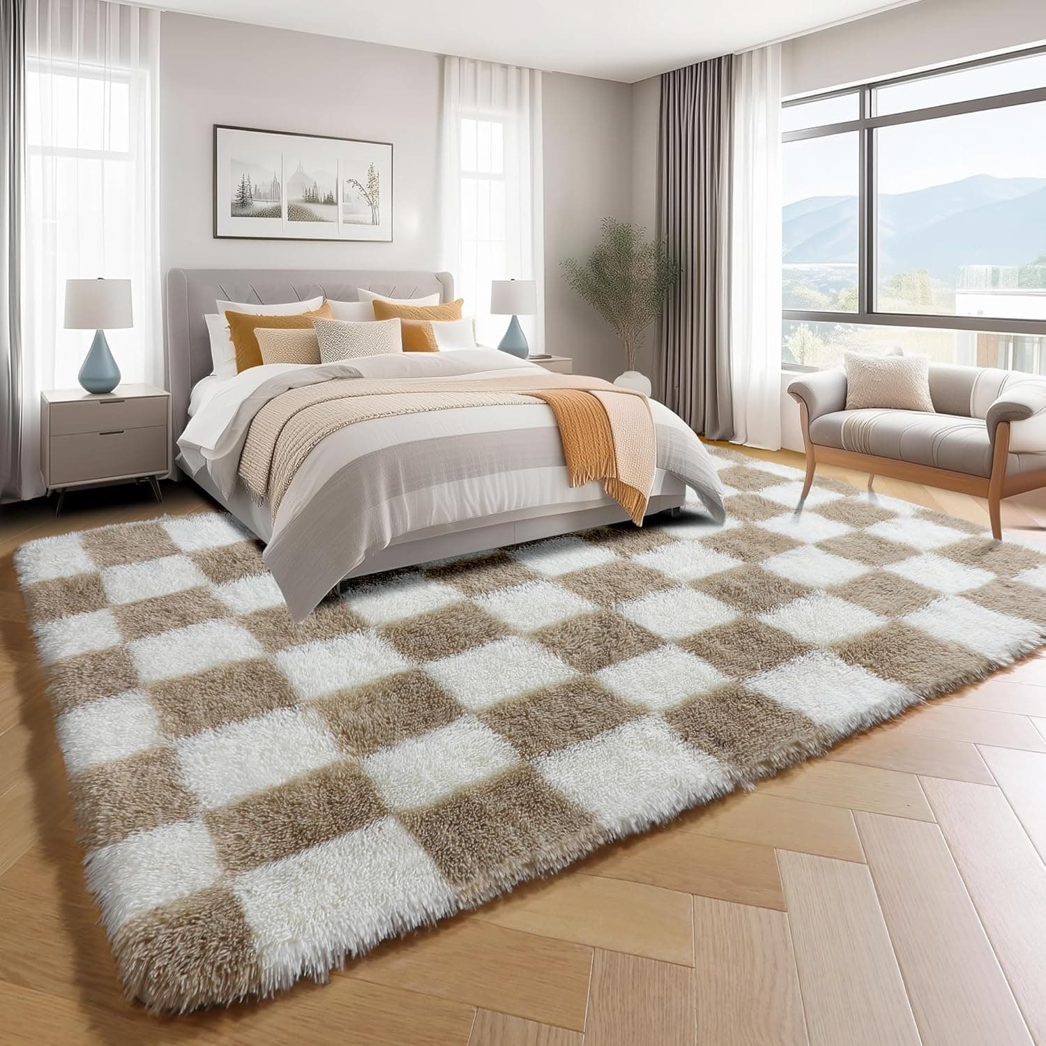 4x6 checkered area rug — photo 2 of 4