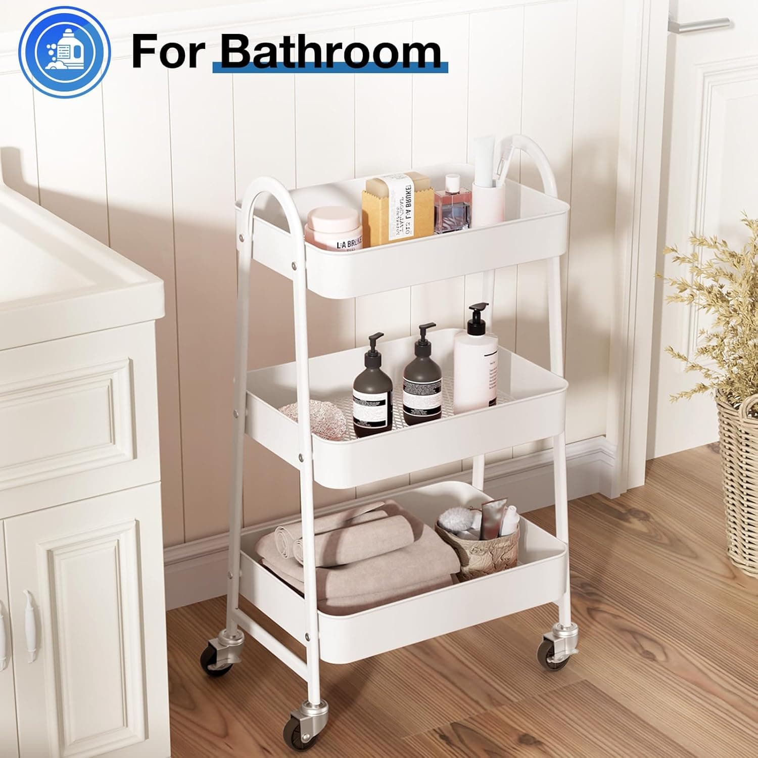 3-tier rolling cart — photo 4 of 4