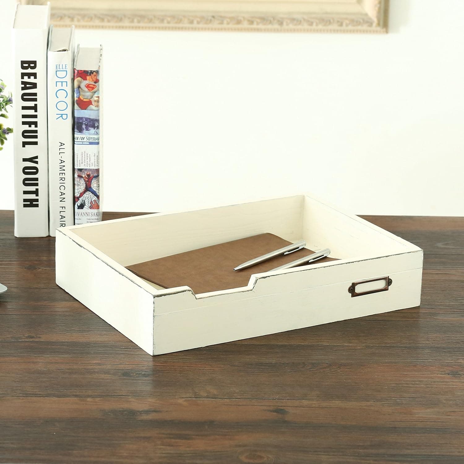 stackable wood letter tray — photo 2 of 3