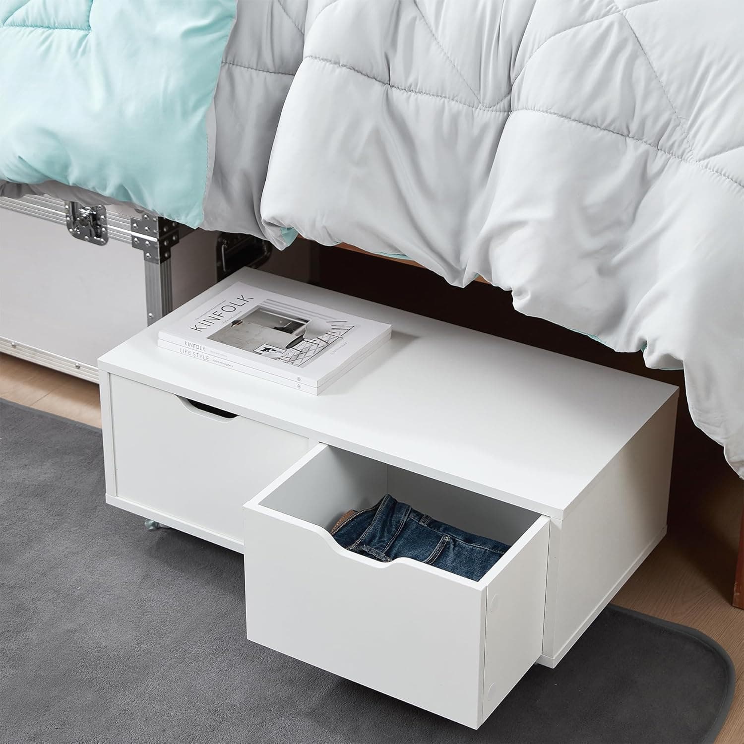 under-bed rolling drawers — photo 1 of 3