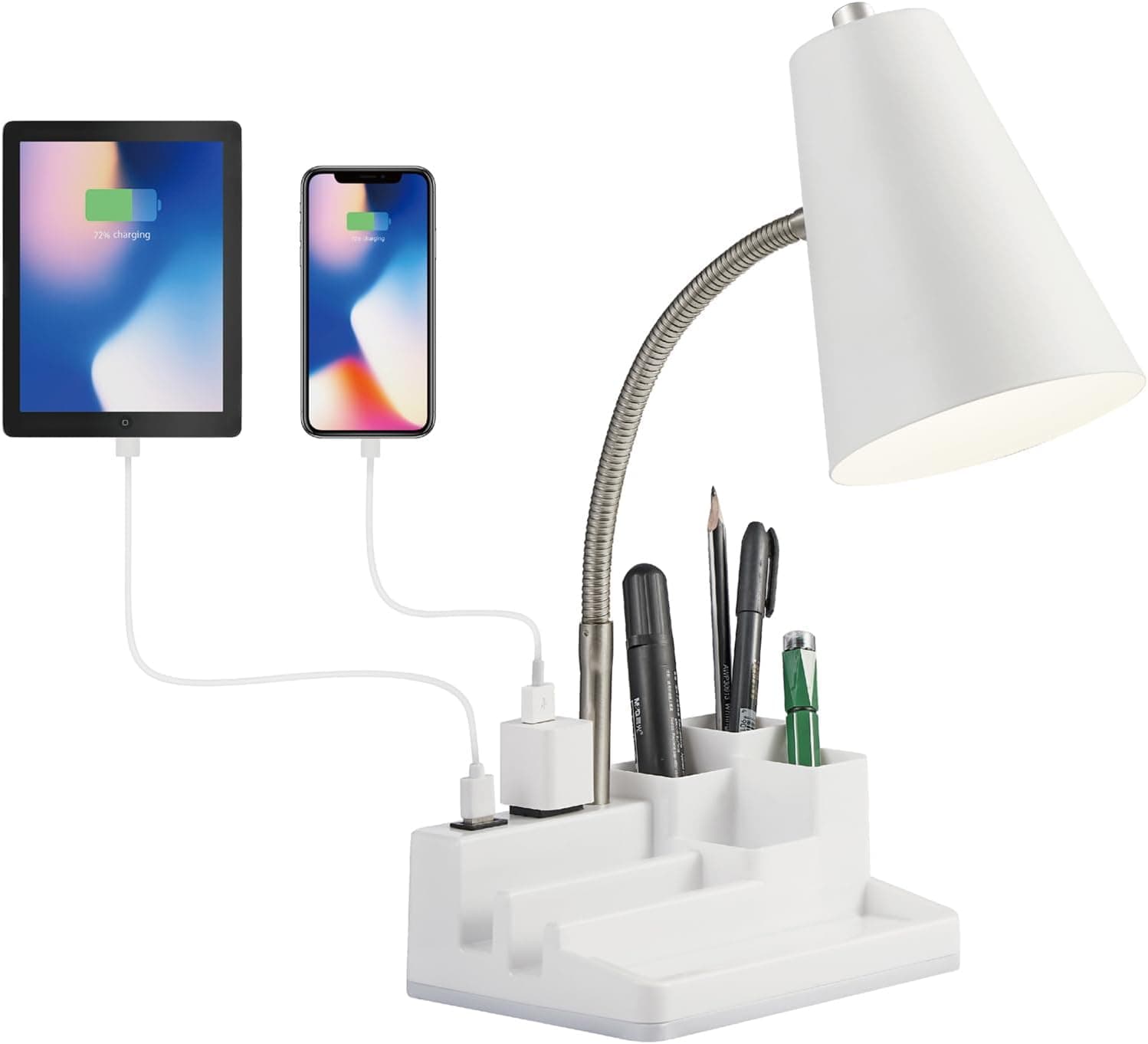 E26 desk lamp with USB port — photo 1 of 5