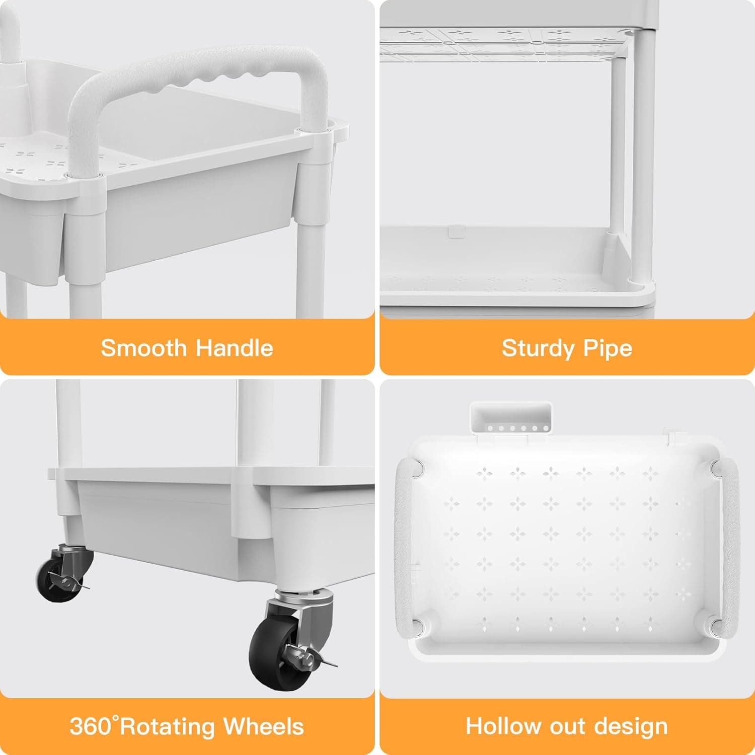 3-tier rolling utility cart — photo 4 of 5