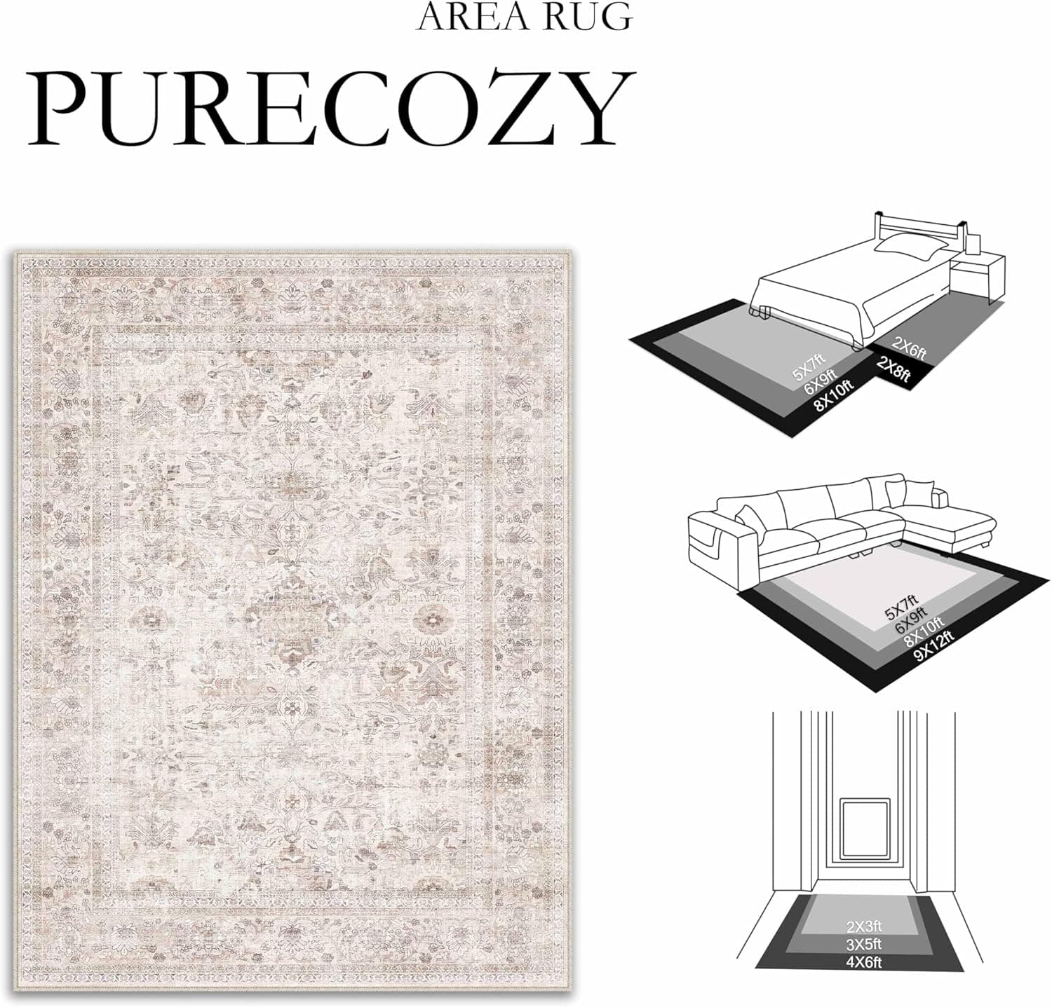 5x7 vintage area rug — photo 2 of 3
